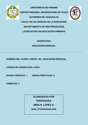 Revista De Educacion Especial