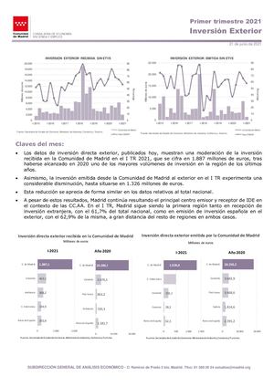Nota Inversion Exterior I Tr 2021 Comunidad De Madrid