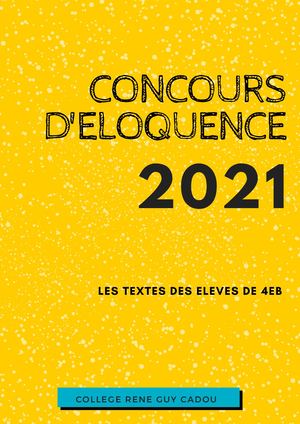 Concours d'éloquence: les textes des 4eB