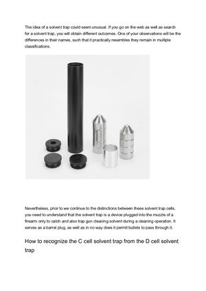 What Is The Difference Between A C Cell Solvent Trap And A D Cell Solvent Trap (1)