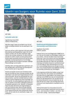 Ideeën Van Burgers Voor Ruimte Voor Gent