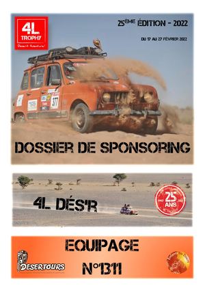 Dossier de Sponsoring 4L Dés'R