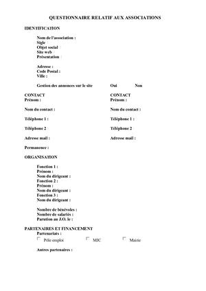 Questionnaire Association