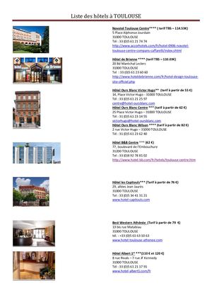 Liste Des Hôtels À Toulouse