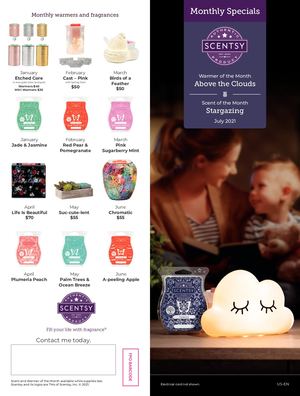 July 2021 Warmer & Scent of the Month Brochure