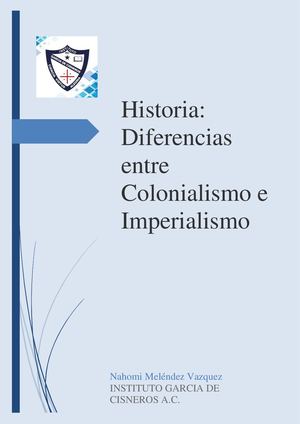 Historia: Diferencias entre colonialismo e imperialismo