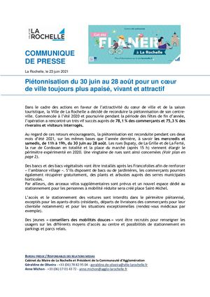 Piétonnisation Du 30 Juin Au 28 Août Pour Un Cœur De Ville Toujours Plus Apaisé, Vivant Et Attractif