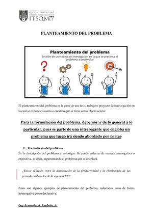 Descripción y Planteamiento del Problema