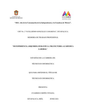 Memoria De Trabajo Modulo V