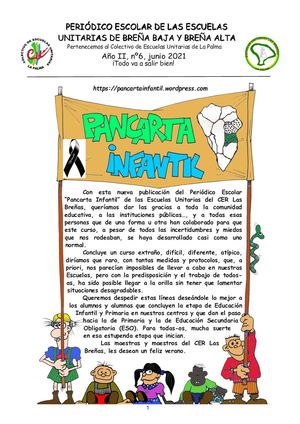 Pancarta Infantil Nº 6 Junio 2021