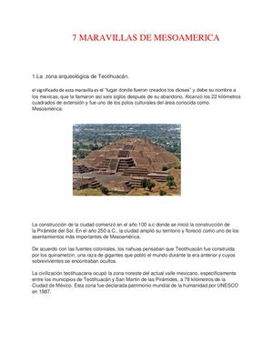 7 Maravillas De Mesoamerica
