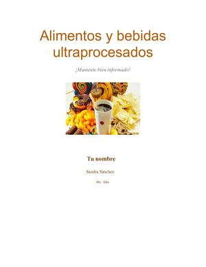 Alimentos Y Bebidas Ultraprocesados