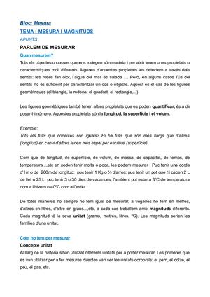 Apunts Mesures I Magnituds