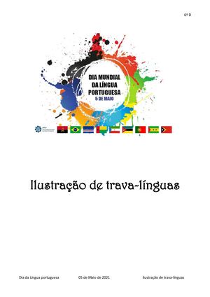 Ilustracao De Trava Linguas