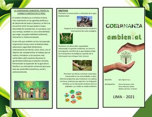 Triptico Gobernanza Ambiental