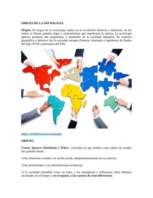 Origen De La Sociologia
