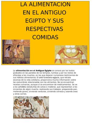 EL ANTIGUO EGIPCIO Y SUS COMIDAS