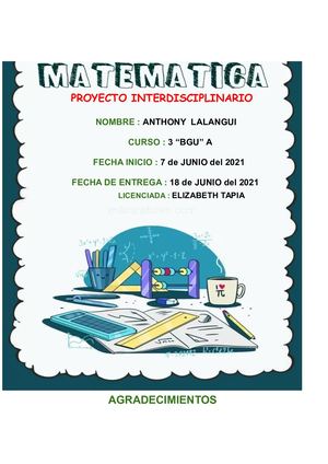 Proyecto Interdisciplinario Matetaticas