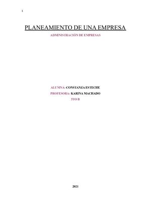 Planeamiento De Una Empresa (1)