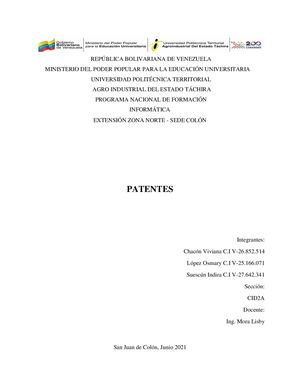 Patentes (Informe)