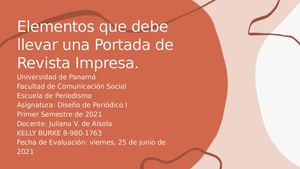 Elementos Que Debe Llevar Una Portada De Revista Impresa Kelly Burke