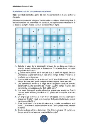 Actividad Movimiento Circular