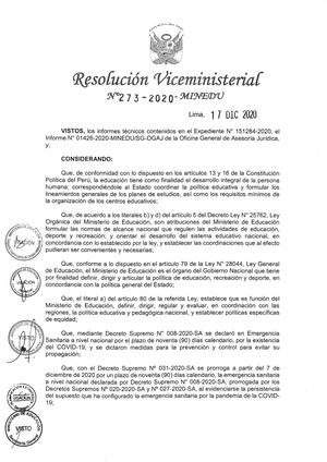 RVM N° 273 2020 MINEDU Pdf