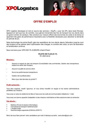 18xpll Xpo Logistics Kpi Axel Acker