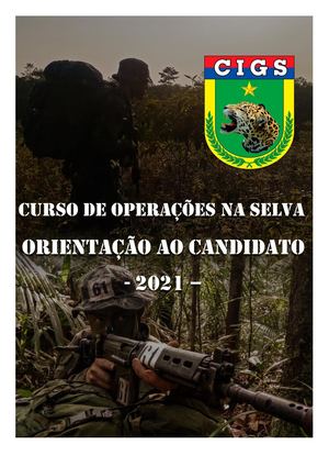 Orientações aos candidatos ao Curso de Operações na Selva (COS) 2021