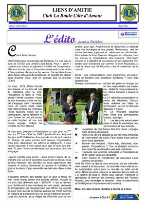 Lien D'amitie Juin 2021