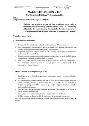 Competencias Y Estándares Tic Según La Unesco