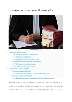 Comment Repérer Un Arrêt Infirmatif ?