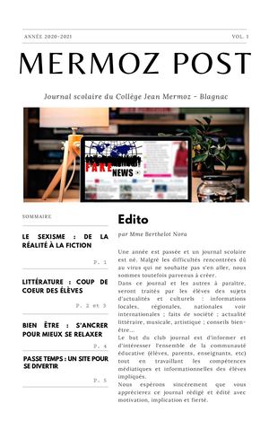 Journal Scolaire N°1