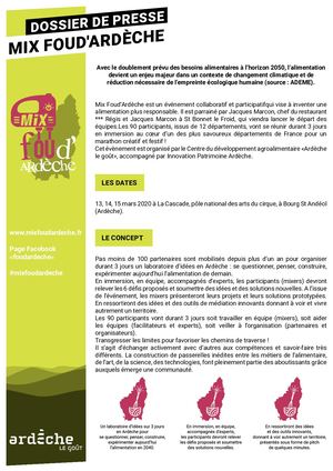 Mixfoudardeche Dossier De Presse