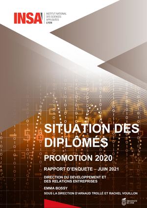 Rapport d'enquête - situation des diplômés promotion 2020