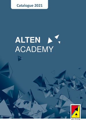 ALTEN Academy Catalogue 2021
