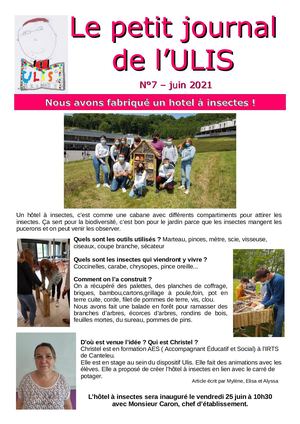 Le petit journal de l'ULIS n°7