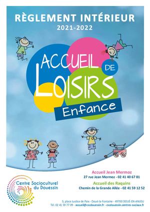 ACCUEIL DE LOISIRS : REGLEMENT ET TARIFS 2021/2022
