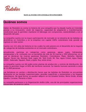Manual Instructivo Interactivo Postobón