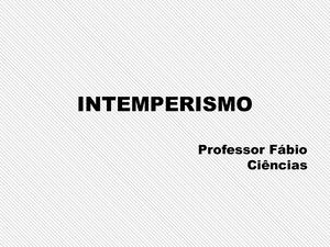Intemperismo