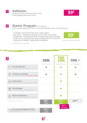 Tarifs Keepcool 2021