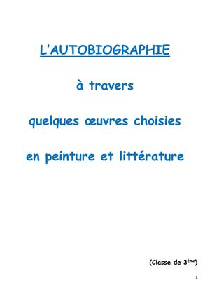 Corpus Autobiographie