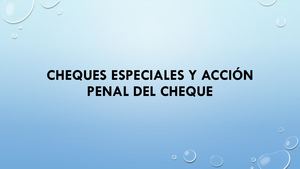 Cheques Especiales