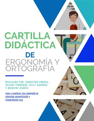 Cartilla Didáctica De Ergonomía Y Ortografía