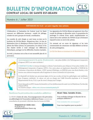 CLS Est Béarn Bulletin Information 6 Juillet 2021