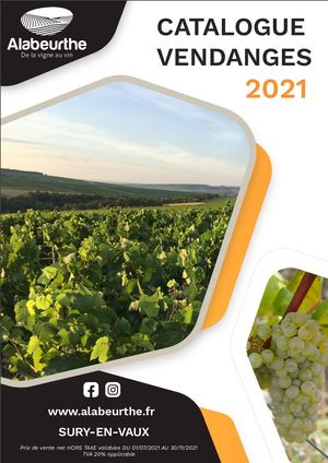 Catalogue vendanges Alabeurthe SURY-EN-VAUX