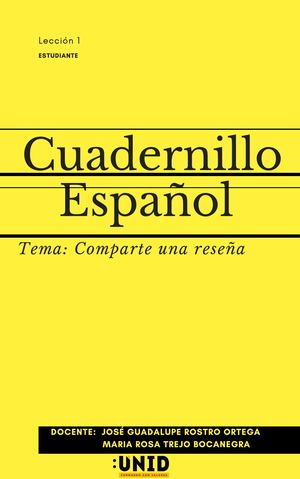 Cuadernillo Comparte Una Reseña