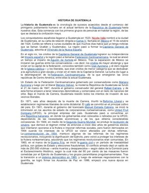 Historia De Guatemala