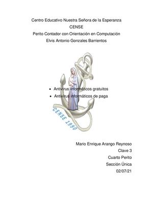 Antivirus Informáticos Tarea