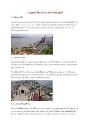 Lugares Turísticos De Guayaquil